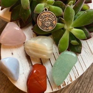 Zodiac Crystal Stone Cancer Set